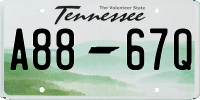 TN license plate A8867Q