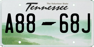 TN license plate A8868J