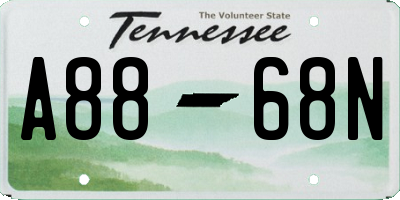 TN license plate A8868N