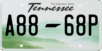 TN license plate A8868P
