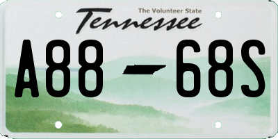 TN license plate A8868S