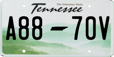TN license plate A8870V