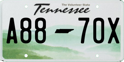 TN license plate A8870X