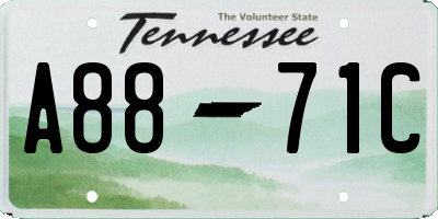 TN license plate A8871C