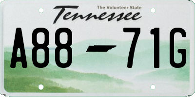 TN license plate A8871G
