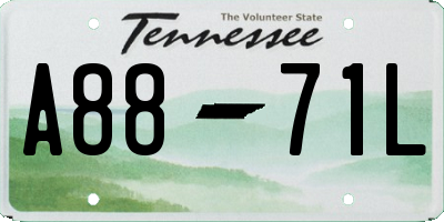TN license plate A8871L