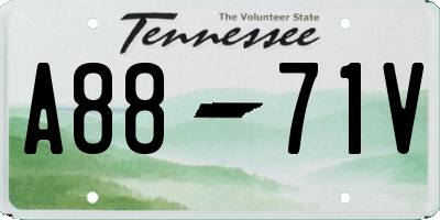 TN license plate A8871V