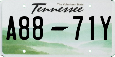 TN license plate A8871Y