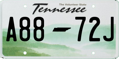 TN license plate A8872J