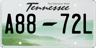 TN license plate A8872L
