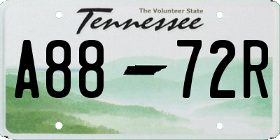 TN license plate A8872R