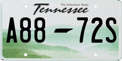 TN license plate A8872S
