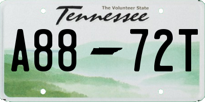 TN license plate A8872T