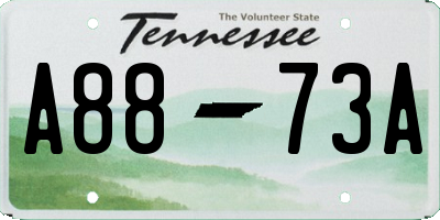 TN license plate A8873A