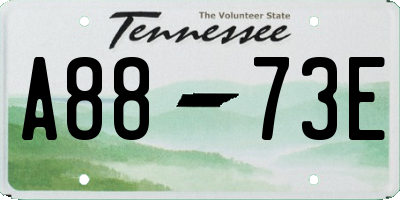 TN license plate A8873E