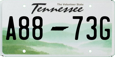 TN license plate A8873G