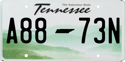 TN license plate A8873N