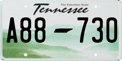 TN license plate A8873O