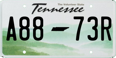 TN license plate A8873R
