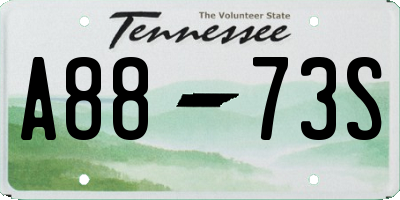 TN license plate A8873S