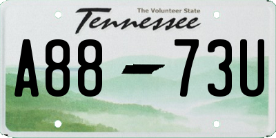 TN license plate A8873U