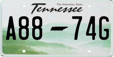 TN license plate A8874G