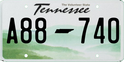 TN license plate A8874O
