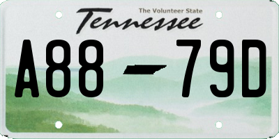 TN license plate A8879D