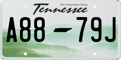 TN license plate A8879J