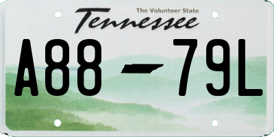 TN license plate A8879L