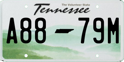 TN license plate A8879M