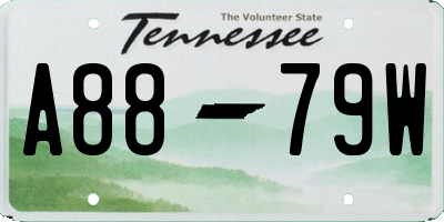 TN license plate A8879W