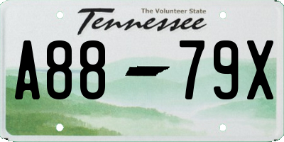 TN license plate A8879X