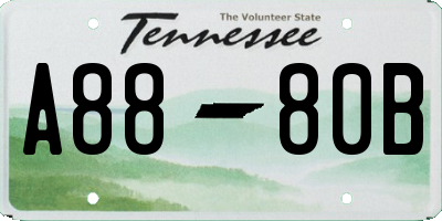 TN license plate A8880B