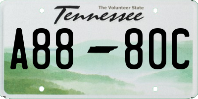TN license plate A8880C