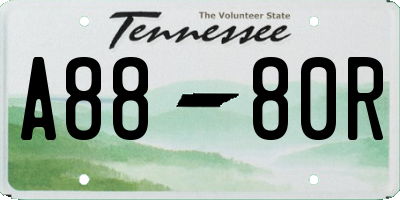 TN license plate A8880R