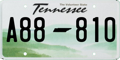 TN license plate A8881O