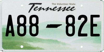 TN license plate A8882E