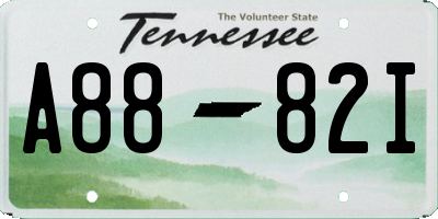 TN license plate A8882I