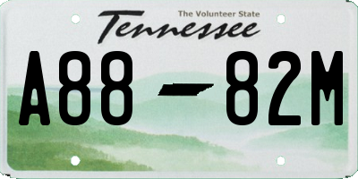 TN license plate A8882M