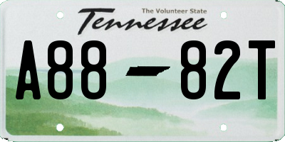 TN license plate A8882T
