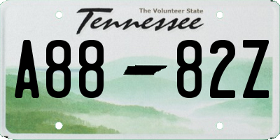 TN license plate A8882Z