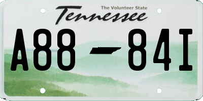 TN license plate A8884I