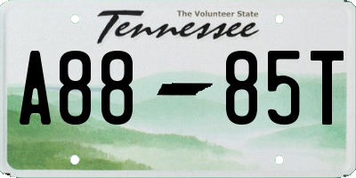 TN license plate A8885T