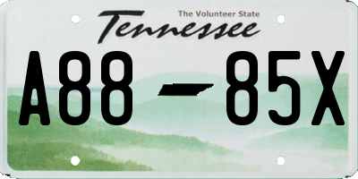TN license plate A8885X