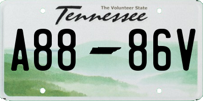 TN license plate A8886V