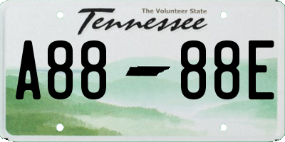 TN license plate A8888E