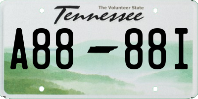 TN license plate A8888I