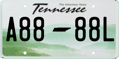 TN license plate A8888L