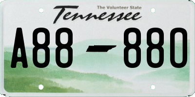 TN license plate A8888O